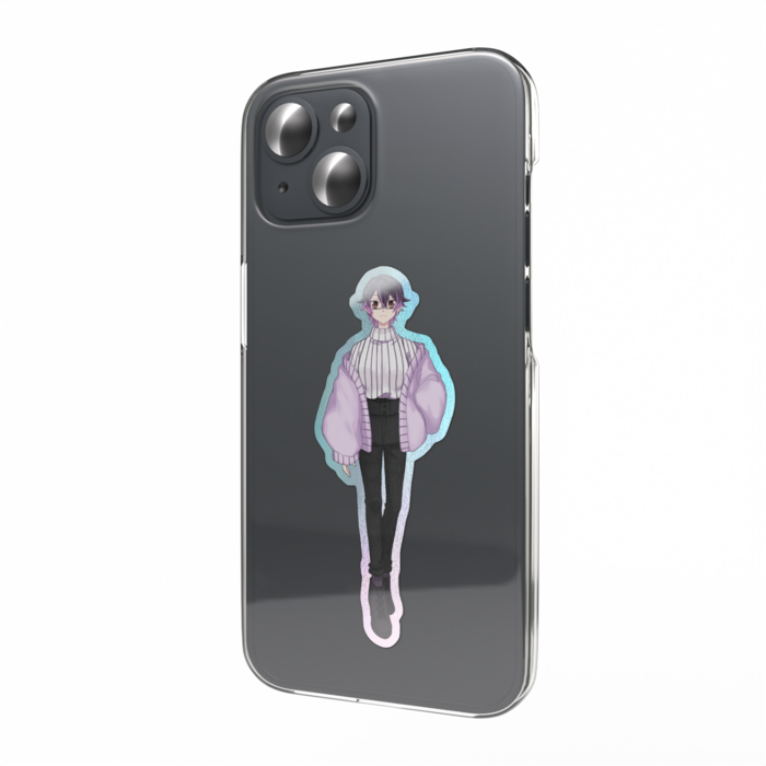 オーロラスマホステッカー - 縦