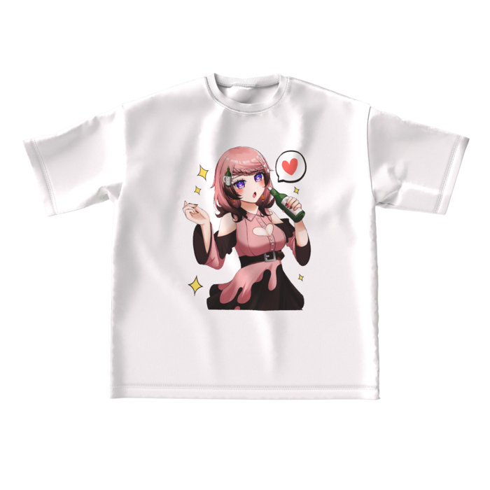 ホワイト　酔いどれTシャツ - L - 