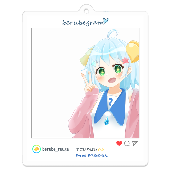 アクリルキーホルダー（コーティング） - 70 x 70 (mm)