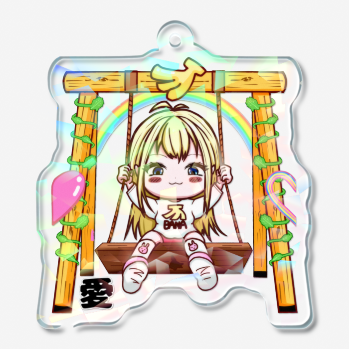 ホログラムアクリルキーホルダー - 50 × 50mm