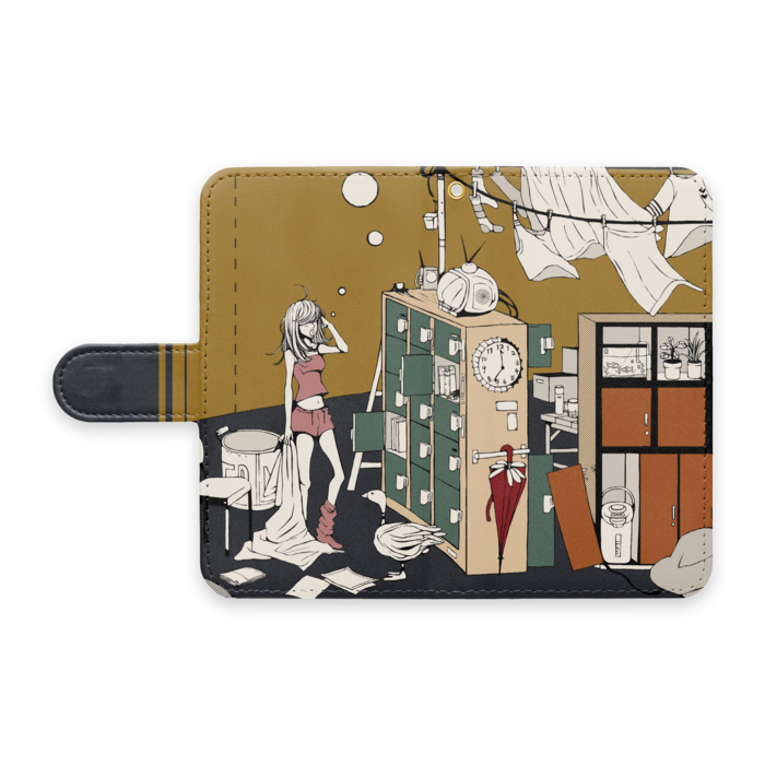 手帳型Androidケース - S - ストラップ穴 あり