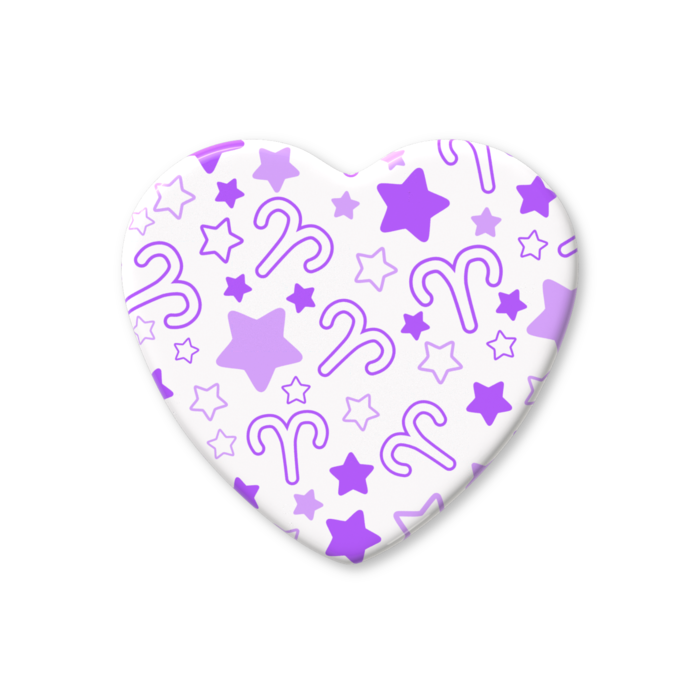 ハート缶バッジ - 57 × 52.5mm