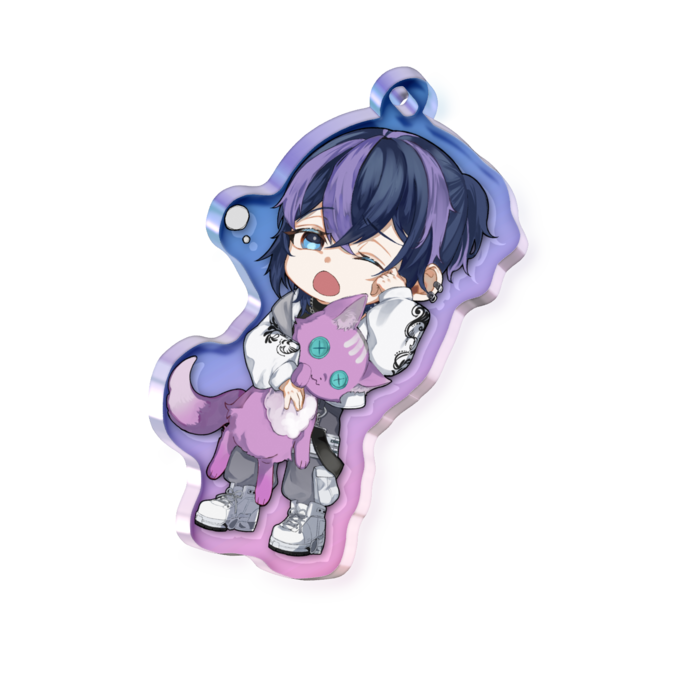 オーロラアクリルキーホルダー - 50 × 50mm