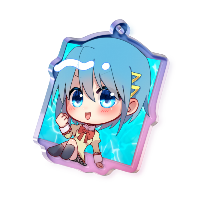 オーロラアクリルキーホルダー - 50 × 50mm
