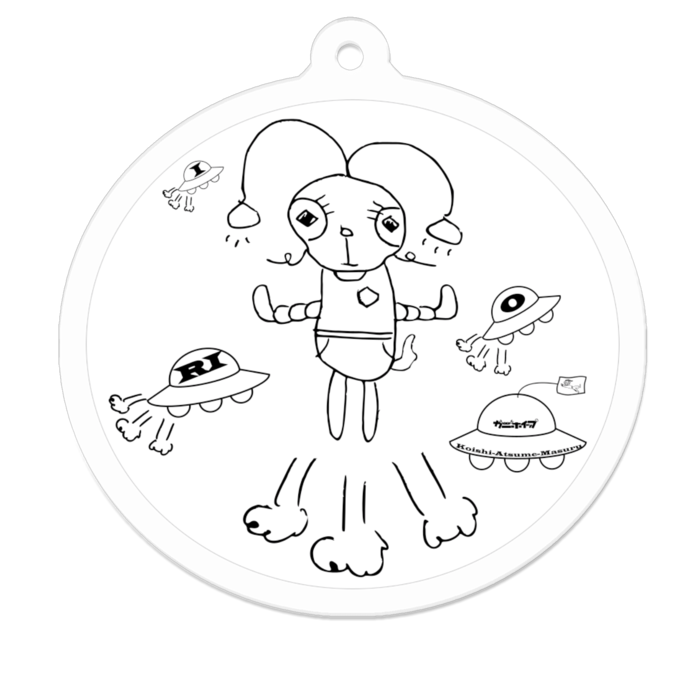 アクリルキーホルダー - 50 x 50 (mm)