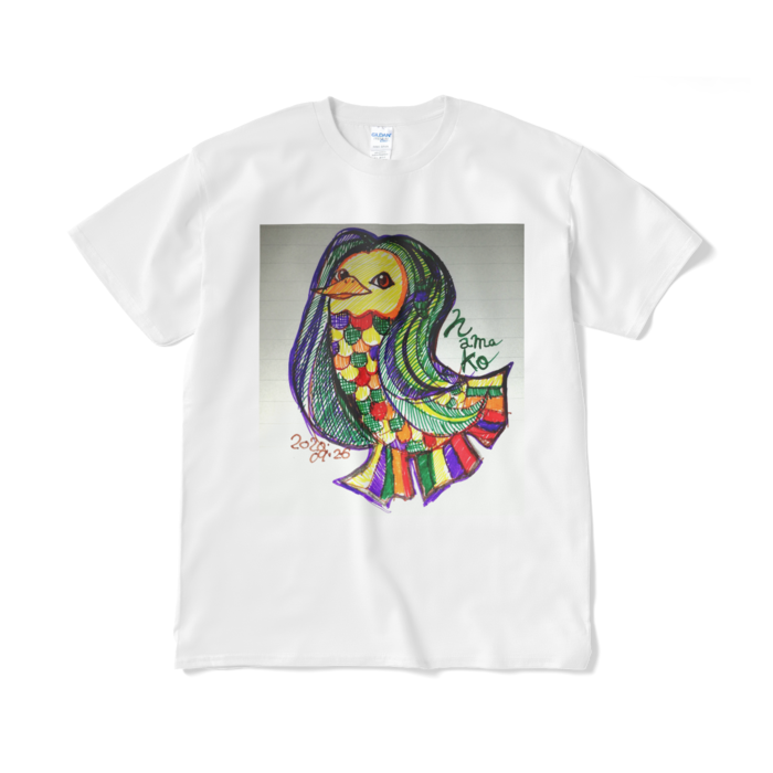 アマビエ疫病退散 生生子作 Tシャツ(短納期) - XL - ホワイト
