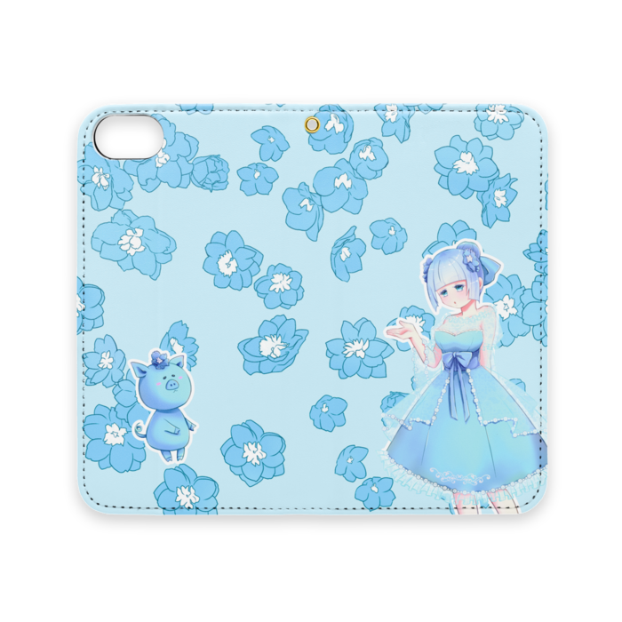 手帳型iPhoneケース(ベルトなし) - iPhone 8 / 7 / SE2 - ストラップ穴 あり