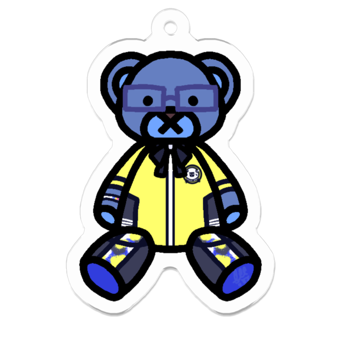 夜野零士（メガネあり）アクリルキーホルダー - 50 x 50 (mm)