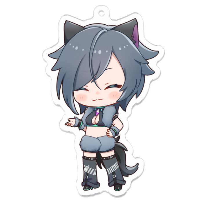 アクリルキーホルダー_ヴァネッサ（にっこり） - 70 x 70 (mm)