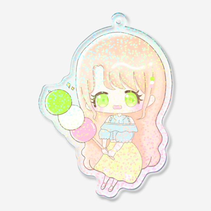 ホログラムアクリルキーホルダー - 70 × 70mm