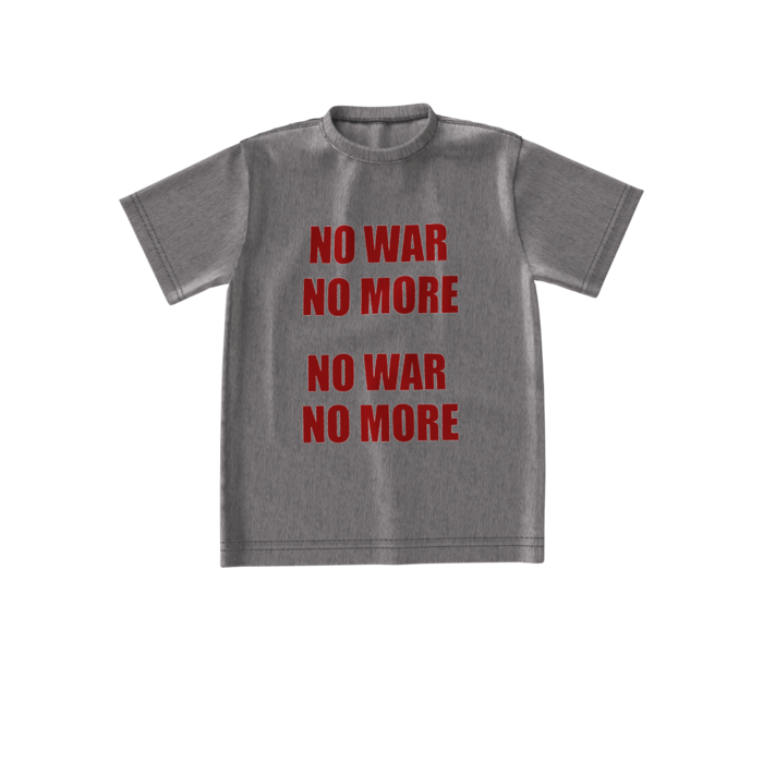 ビッグシルエットTシャツ - S - 正面 - ミックスグレー