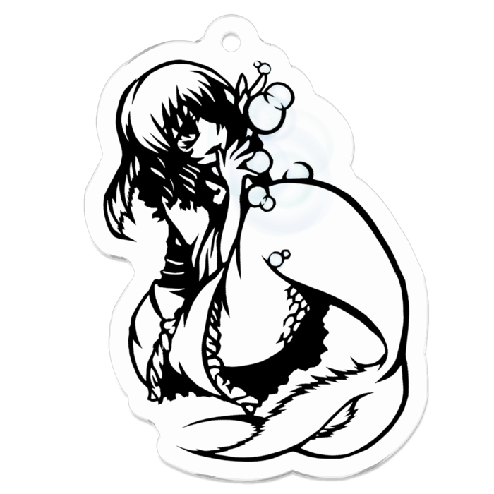 東方 切り絵デザイン アクリルキーホルダー わかさぎ姫 春蘭宮 Booth