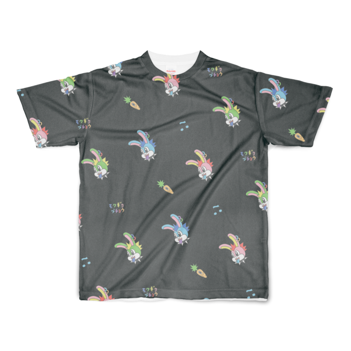 フルグラフィックTシャツブラック - S - 両面印刷