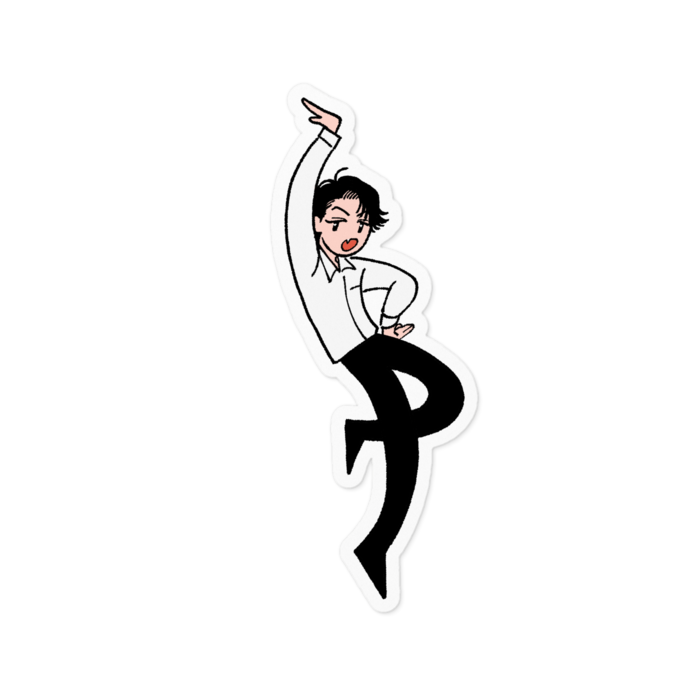 ステッカー - 100 x 100 (mm)白