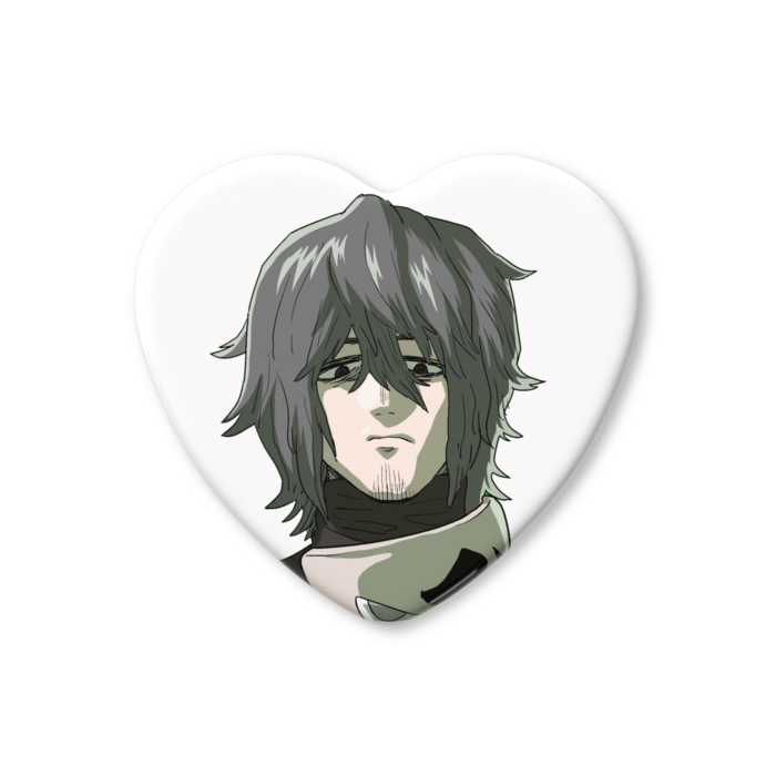 ハート缶バッジ - 57 × 52.5mm