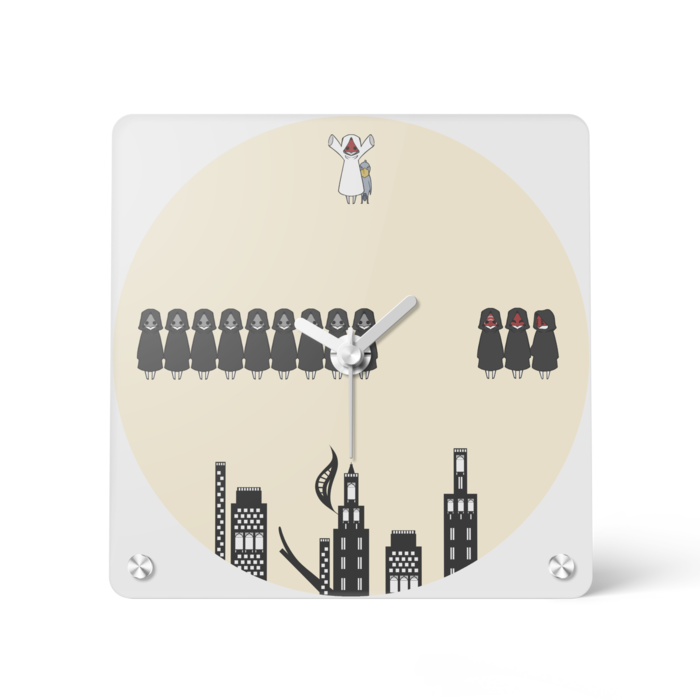 アクリル時計 - 150x150mm