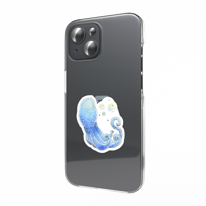 スマホステッカー - 青蛸