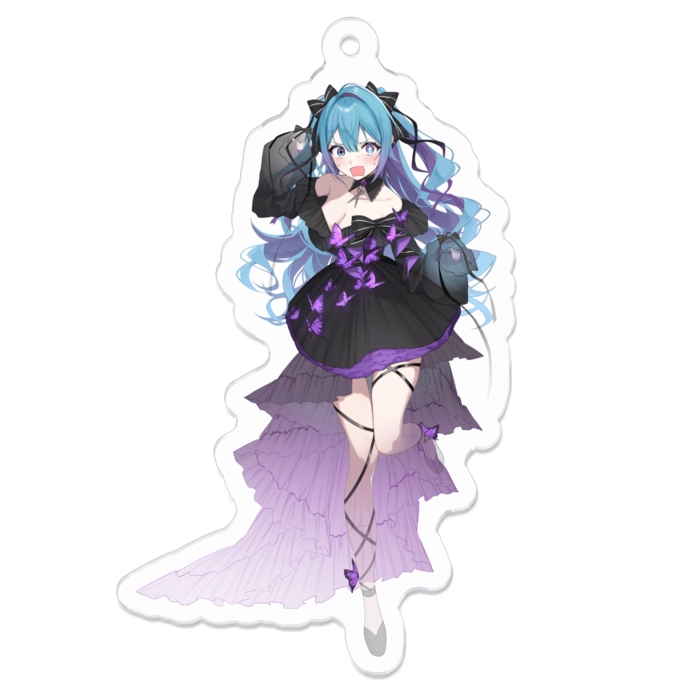 アクリルキーホルダー - 70 x 70 (mm) 驚き