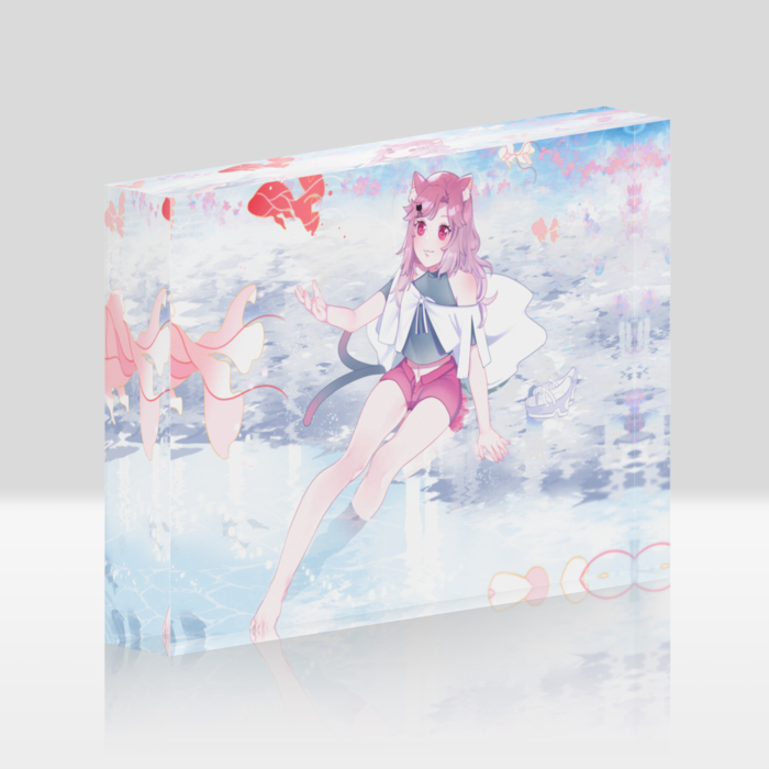 アクリルブロック - 148x100mm - ホワイト 