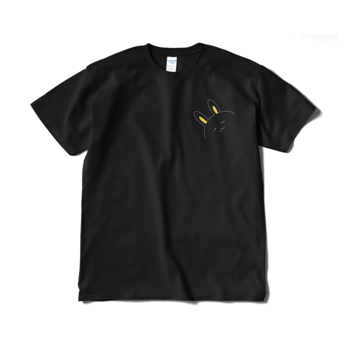 小黒うさうさTシャツ(短納期) - XL - ブラック(1)