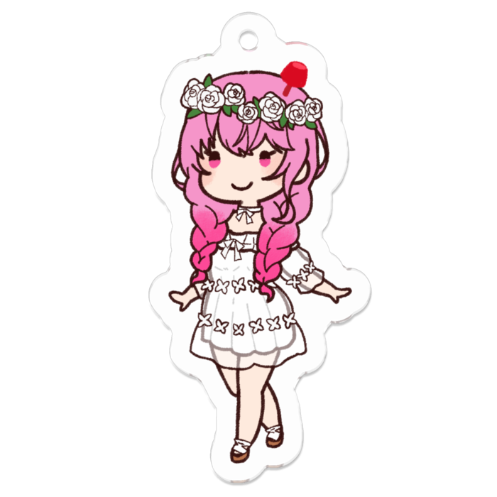 アクリルキーホルダーSサイズ 50 x 50 (mm)