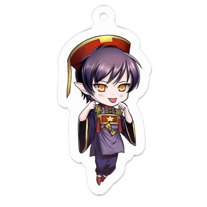 加密列くんアクリルキーホルダー(小) - 50 x 50 (mm)