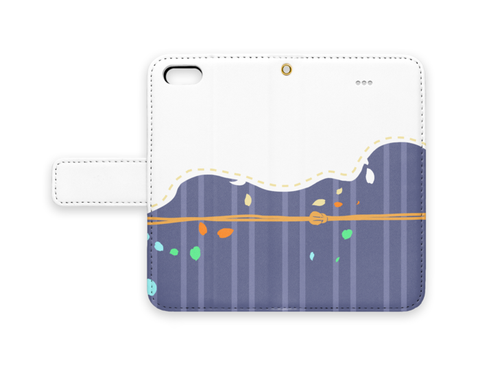 手帳型iPhoneケース - iPhone5 - ストラップ穴 あり