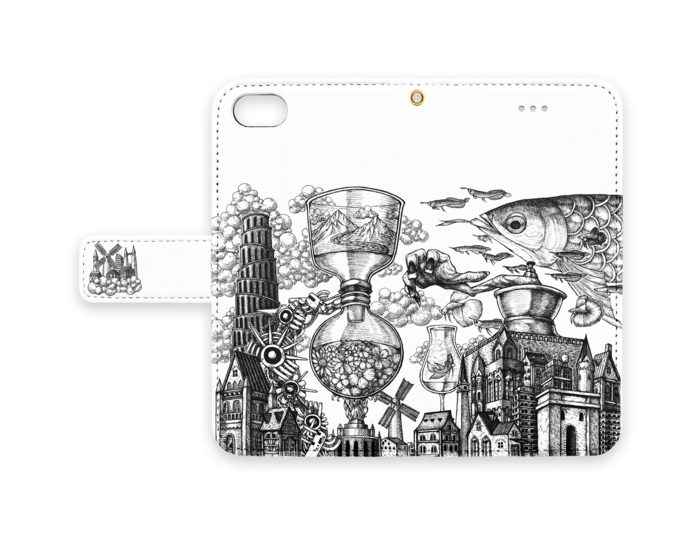 手帳型iPhoneケース - iPhone 8 / 7 - ストラップ穴 あり
