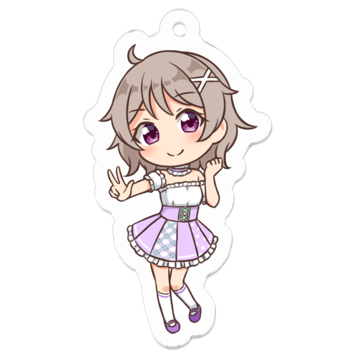 丸橋アヤメ　アクリルキーホルダー（コーティング） - 50 x 50 (mm)