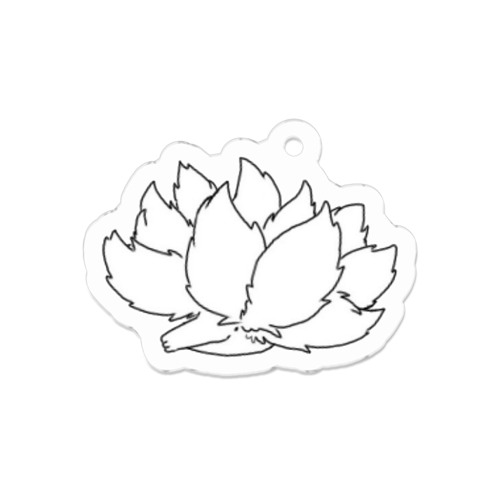 アクリルキーホルダー（コーティング） - 50 x 50 (mm)