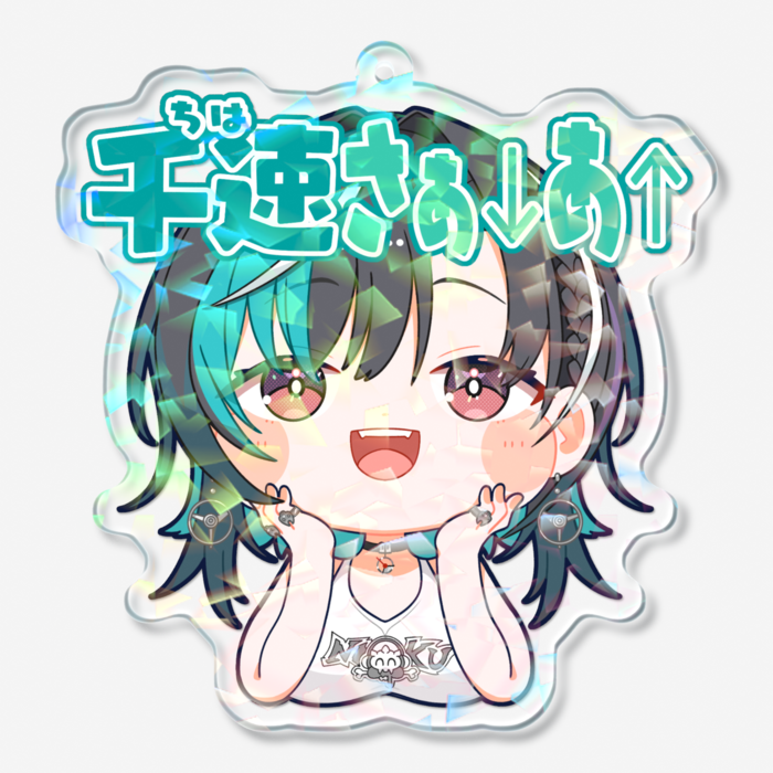 ホログラムアクリルキーホルダー - 70 × 70mm