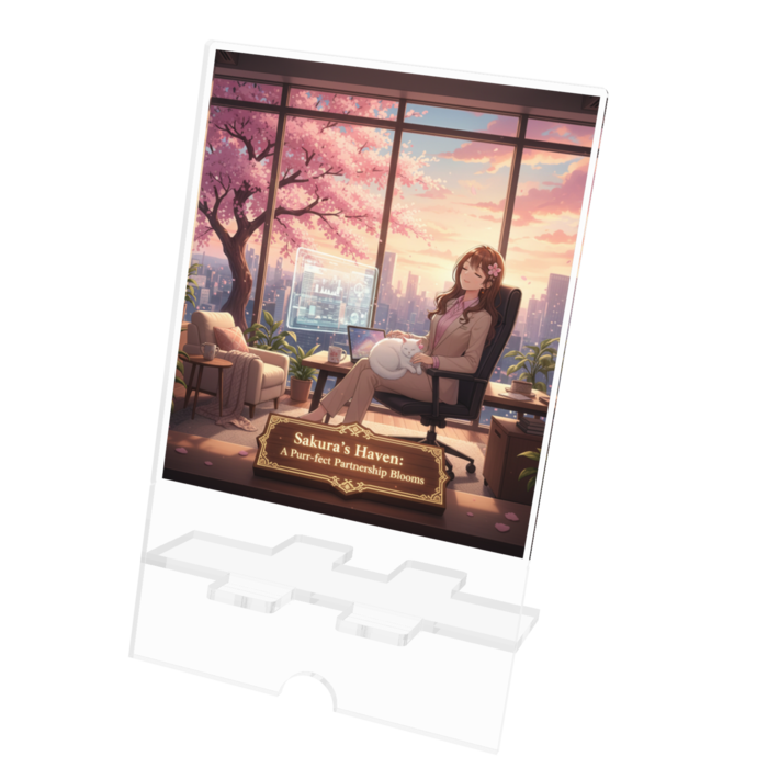 アクリルスマホスタンド - 100x160mm(ケーブル穴あり)