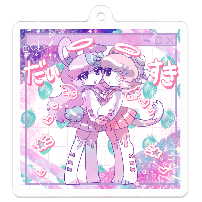 アクリルキーホルダー - 50 x 50 (mm)