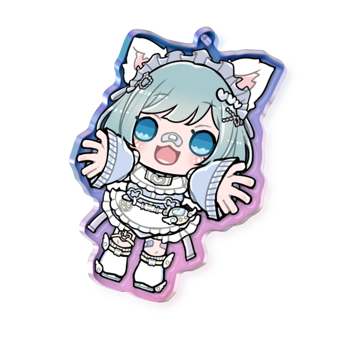 オーロラアクリルキーホルダー - 70 × 70mm