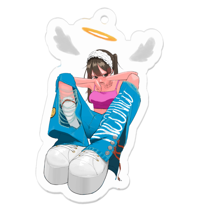 アクリルキーホルダー（コーティング） - 50 x 50 (mm)