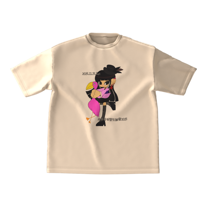 〜桜木谷妃里生誕祭2025〜 Tシャツ(サンドベージュ.ver) - M -