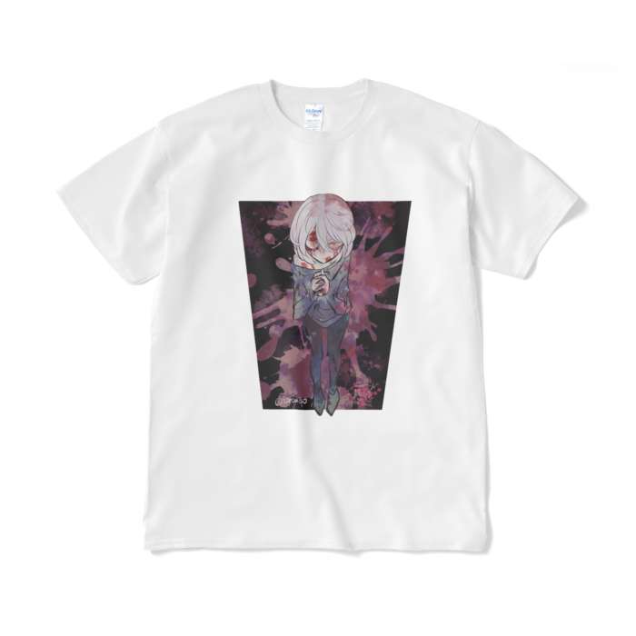 Tシャツ (ゆーり/白&黒)- XL - ホワイト