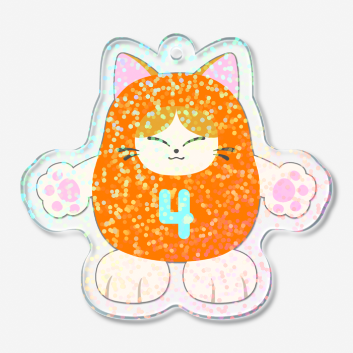 シクのキラキラしたアクリルキーホルダー