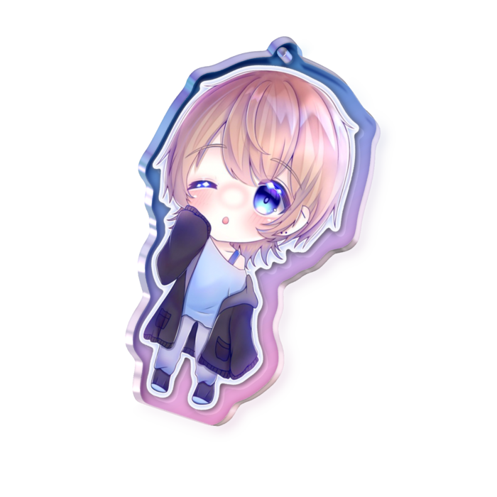 オーロラアクリルキーホルダー - 70 × 70mm