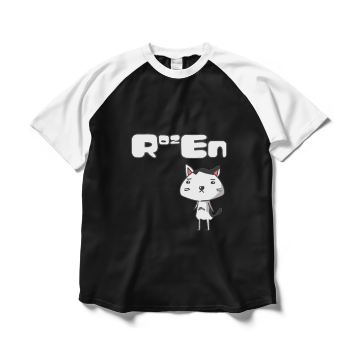 ラグランTシャツ - L - ブラック×ホワイト(黒白)