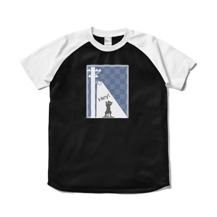 ラグランTシャツ - S - ブラック×ホワイト
