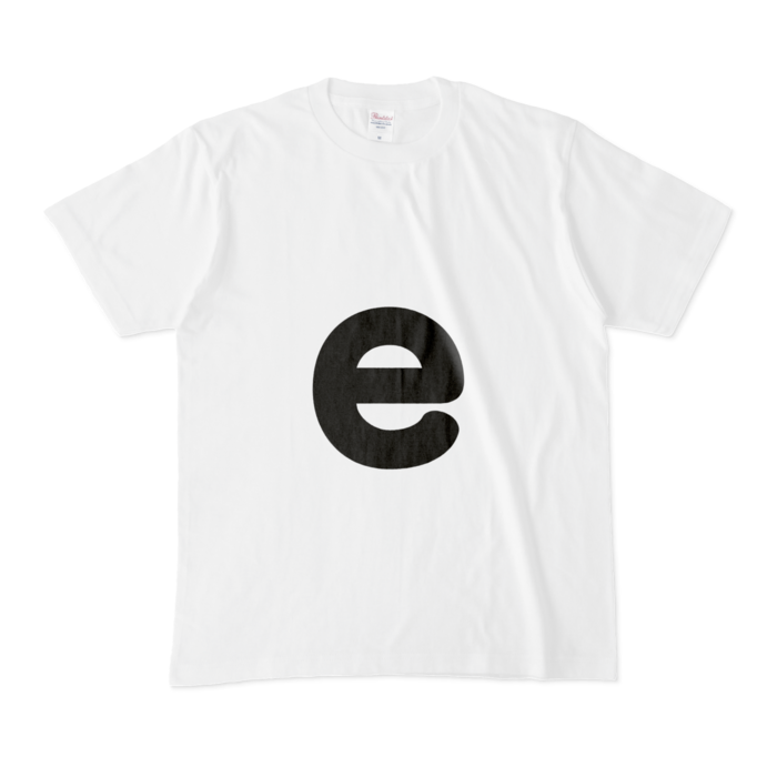 「e」（小文字）Tシャツ - M - 白