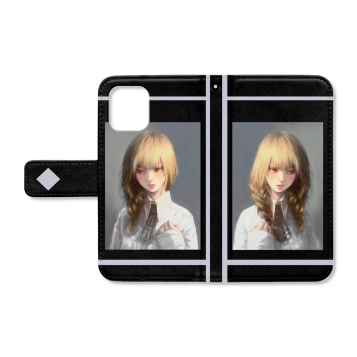 手帳型iPhoneケース - iPhone12 mini - ストラップ穴 あり