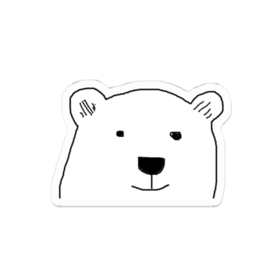 くま画伯アクリルバッジ 50mm くまのおみせ Booth