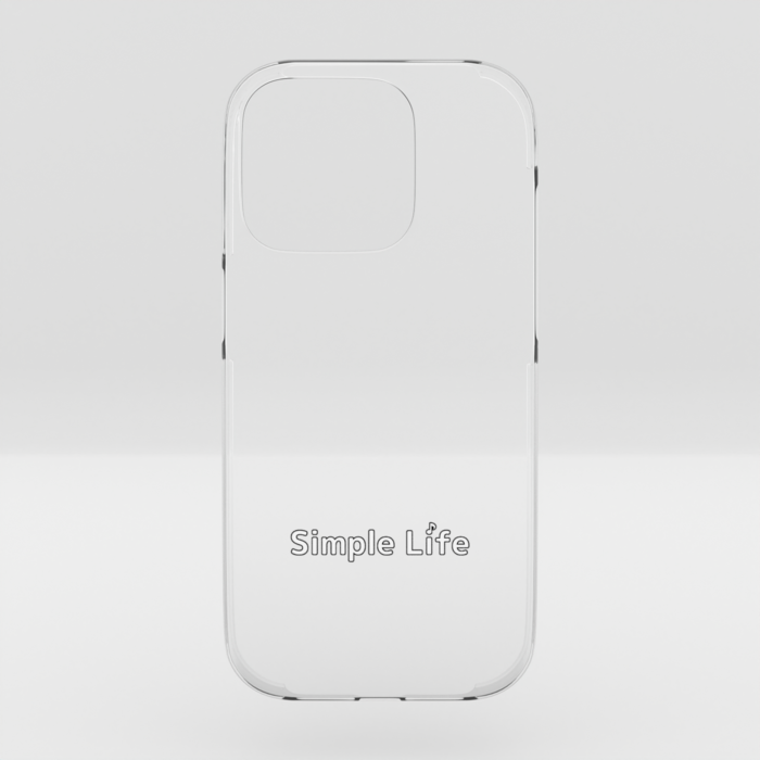 クリアiPhoneケースB　Simple Life♪　iPhone 15Pro