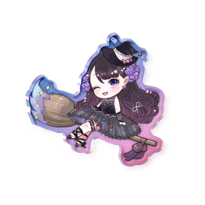 オーロラアクリルキーホルダー - 70 × 70mm