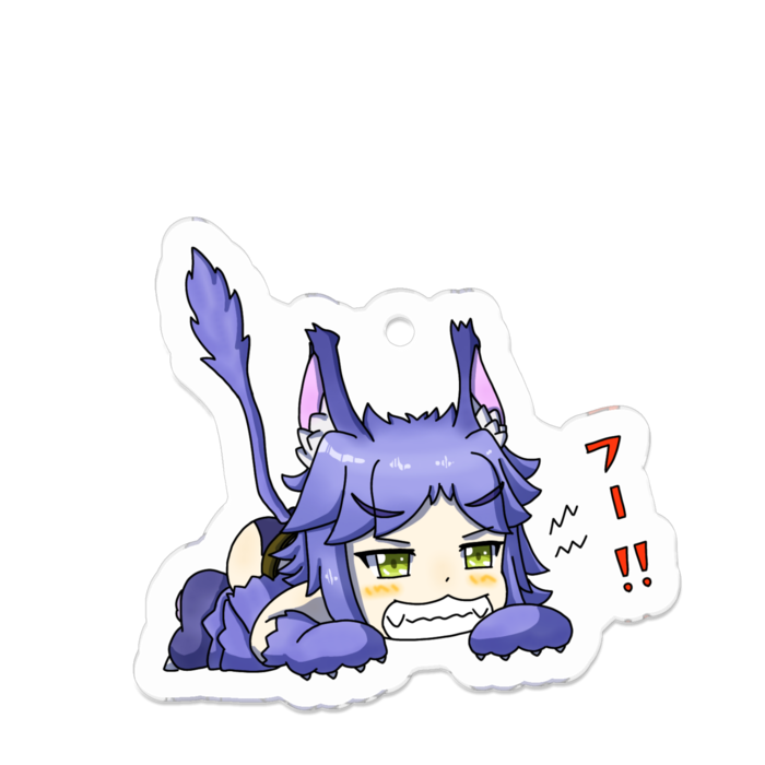 アクリルキーホルダー 線画縁取り- 50 x 50 (mm)