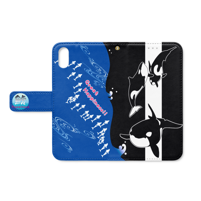 手帳型iPhoneケース - iPhone XS / X - ストラップ穴 あり