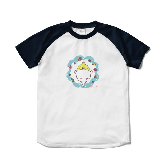 ラグランTシャツ - S - ホワイト×ネイビー