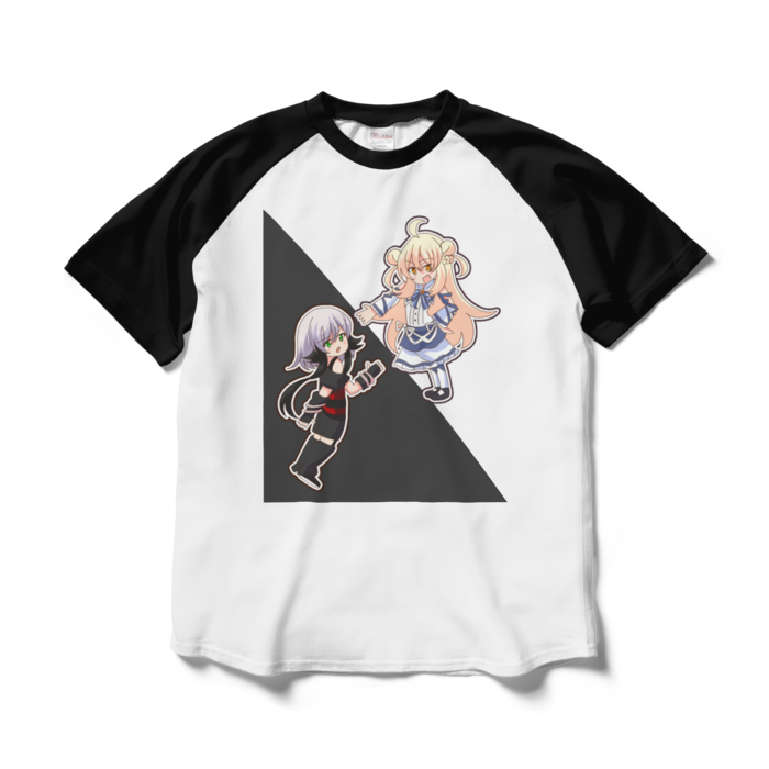 ラグランTシャツ - L - ホワイト×ブラック
